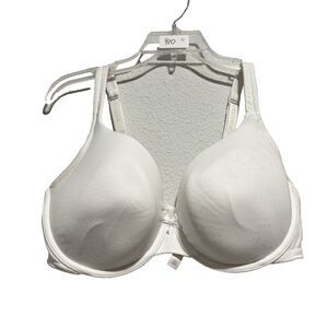 Cacique Lane Bryant 40DDD White Cotton Lightly Lined Full Coverage Bra NWOT